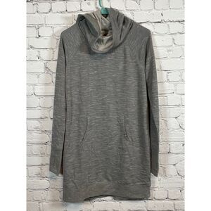 GAIAM‎ Grey Cowl Neck Athletic Tunic Sweatshirt Long Sleeve Workout Top XS